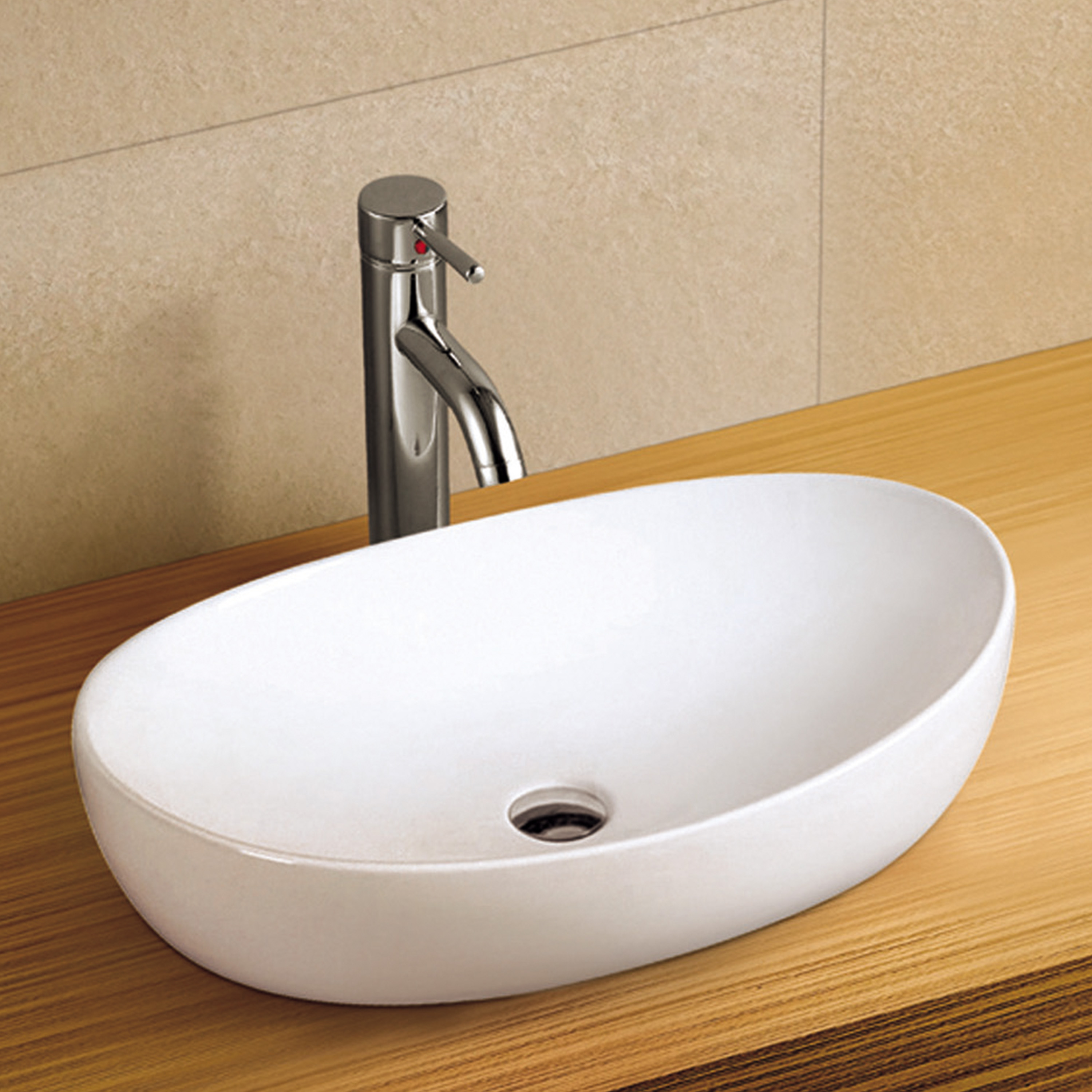 LaVita Barco umywalka 65x42 cm nablatowa biały połysk - Wysyłka w 24h