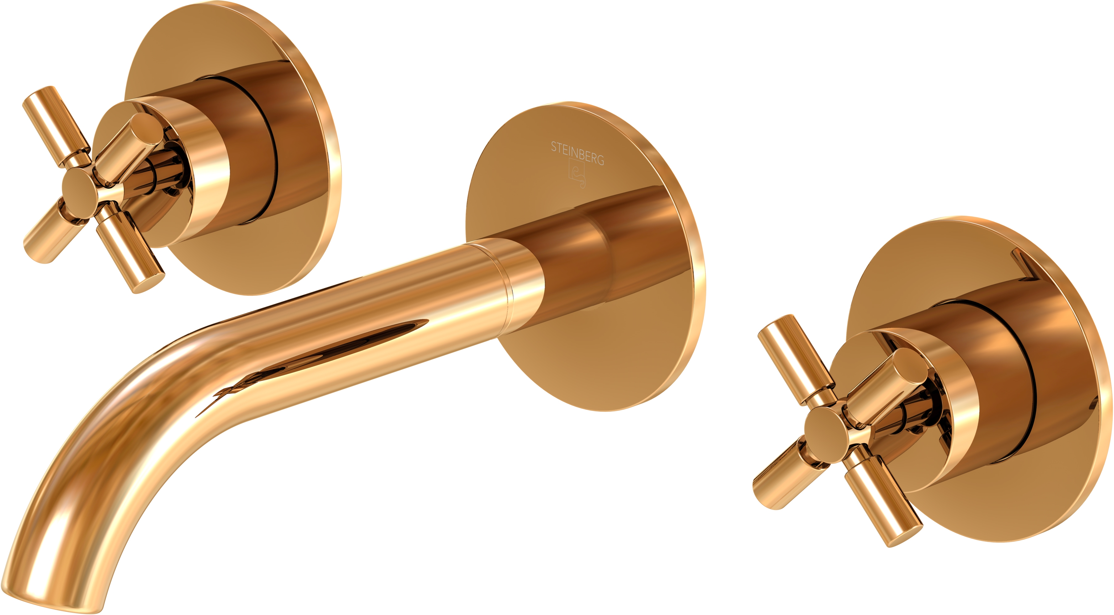 Steinberg 250 bateria umywalkowa 3-otworowa podtynkowa różowe złoto 2501902RG