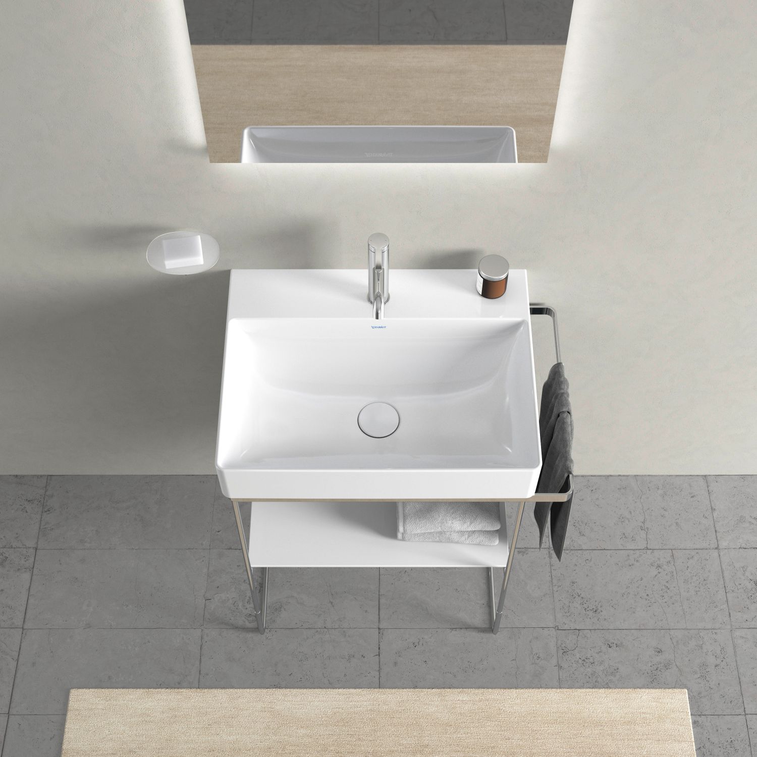 Duravit DuraSquare nogi do umywalki z relingiem chrom 0031011000