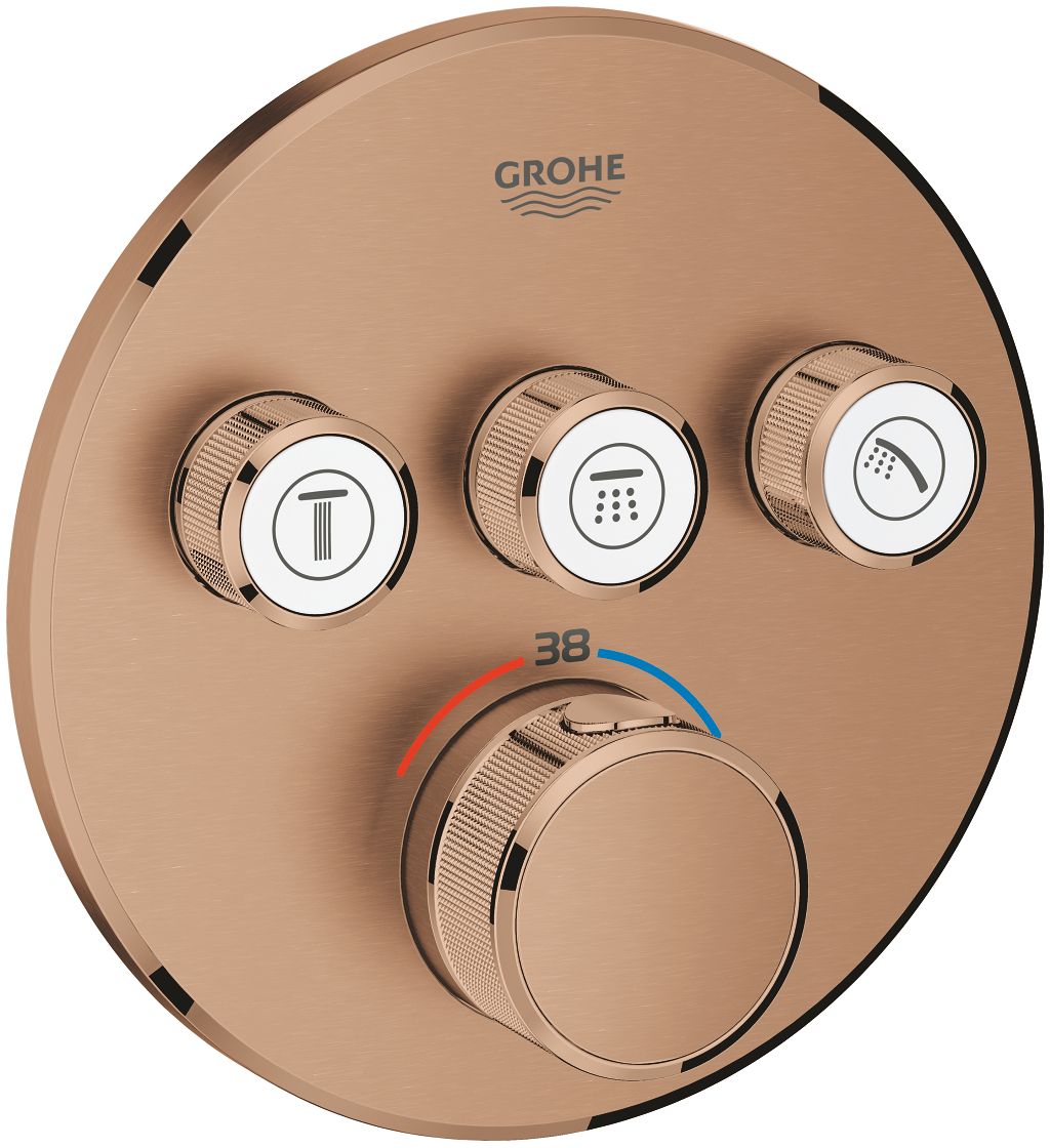 Grohe Grohtherm SmartControl bateria wannowo-prysznicowa podtynkowa termostatyczna brushed warm sunset 29121DL0
