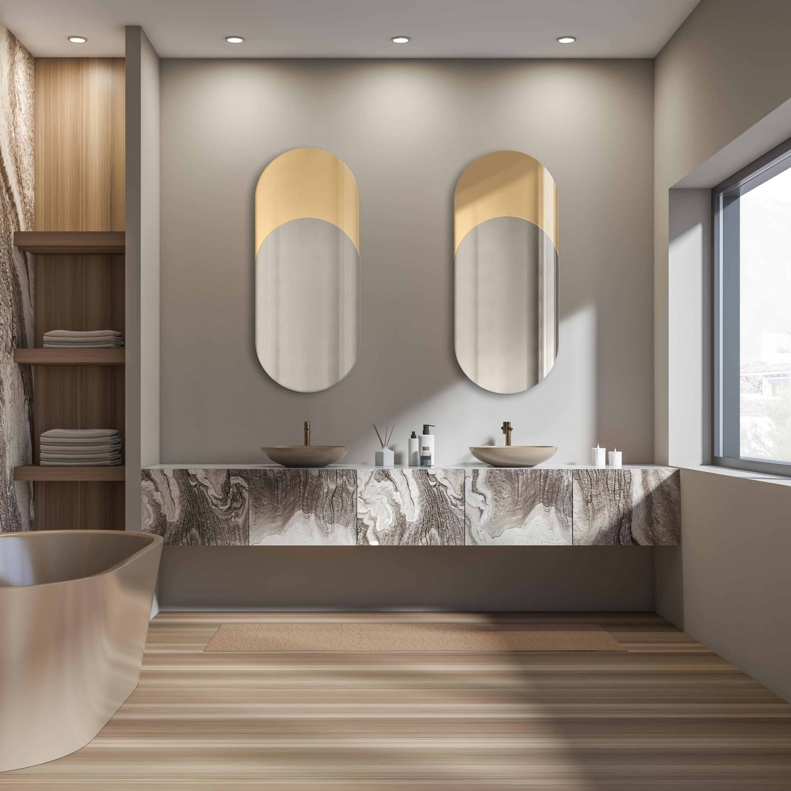 Guarda Calabria Gold lustro 50x100 cm złoty/srebrny TOS-CAL-GOLD-50x100