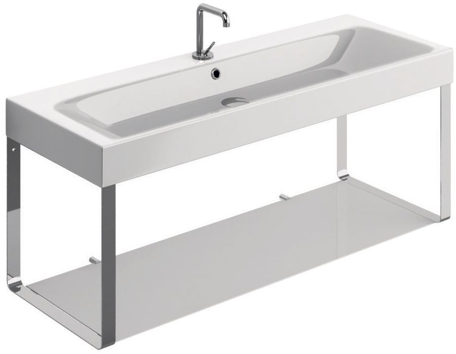 Kerasan Cento stelaż wiszący do umywalki z półką chrom 9127K1