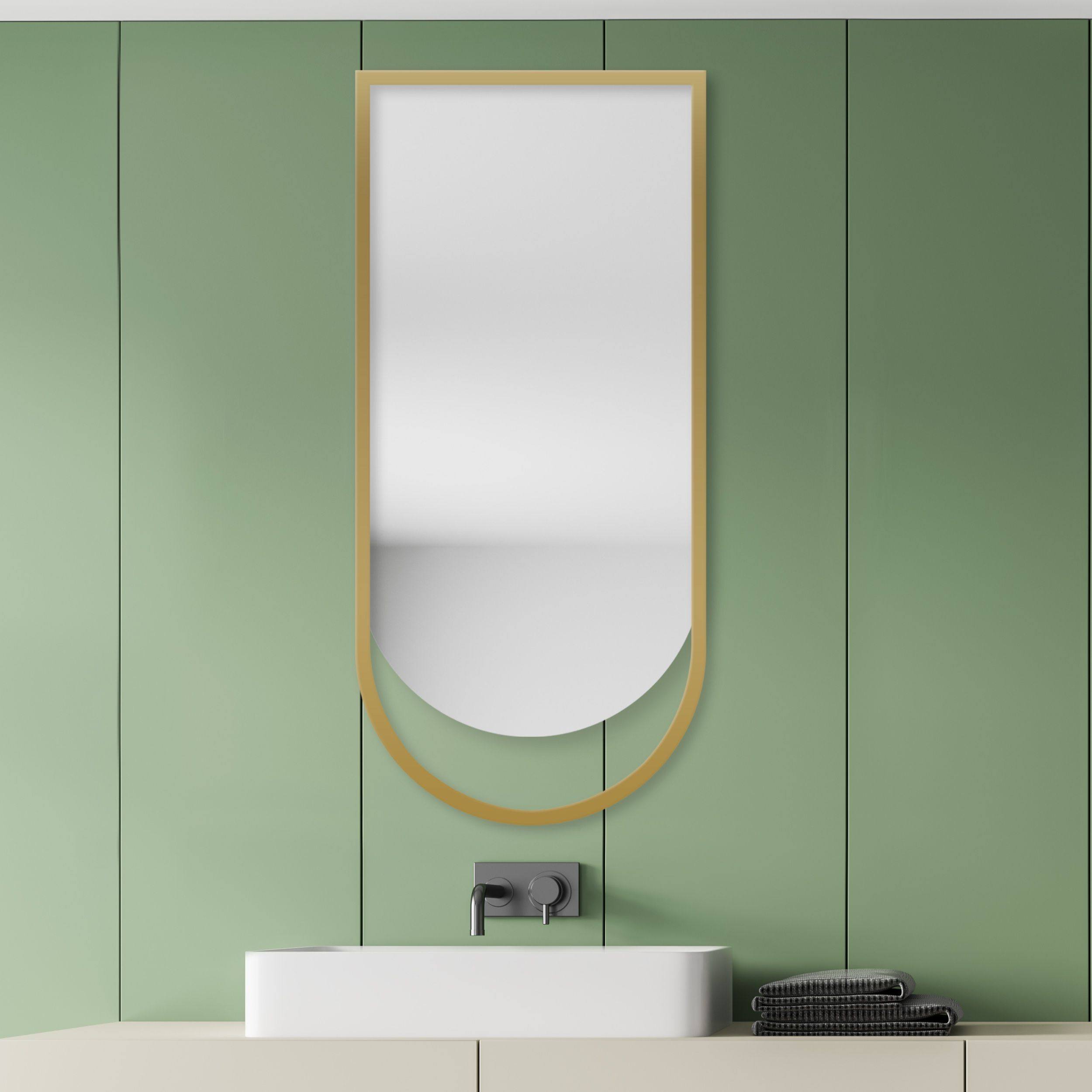 Guarda Ravel lustro 40x140 cm czarny FOR-RAV-ZLOTY-40x140