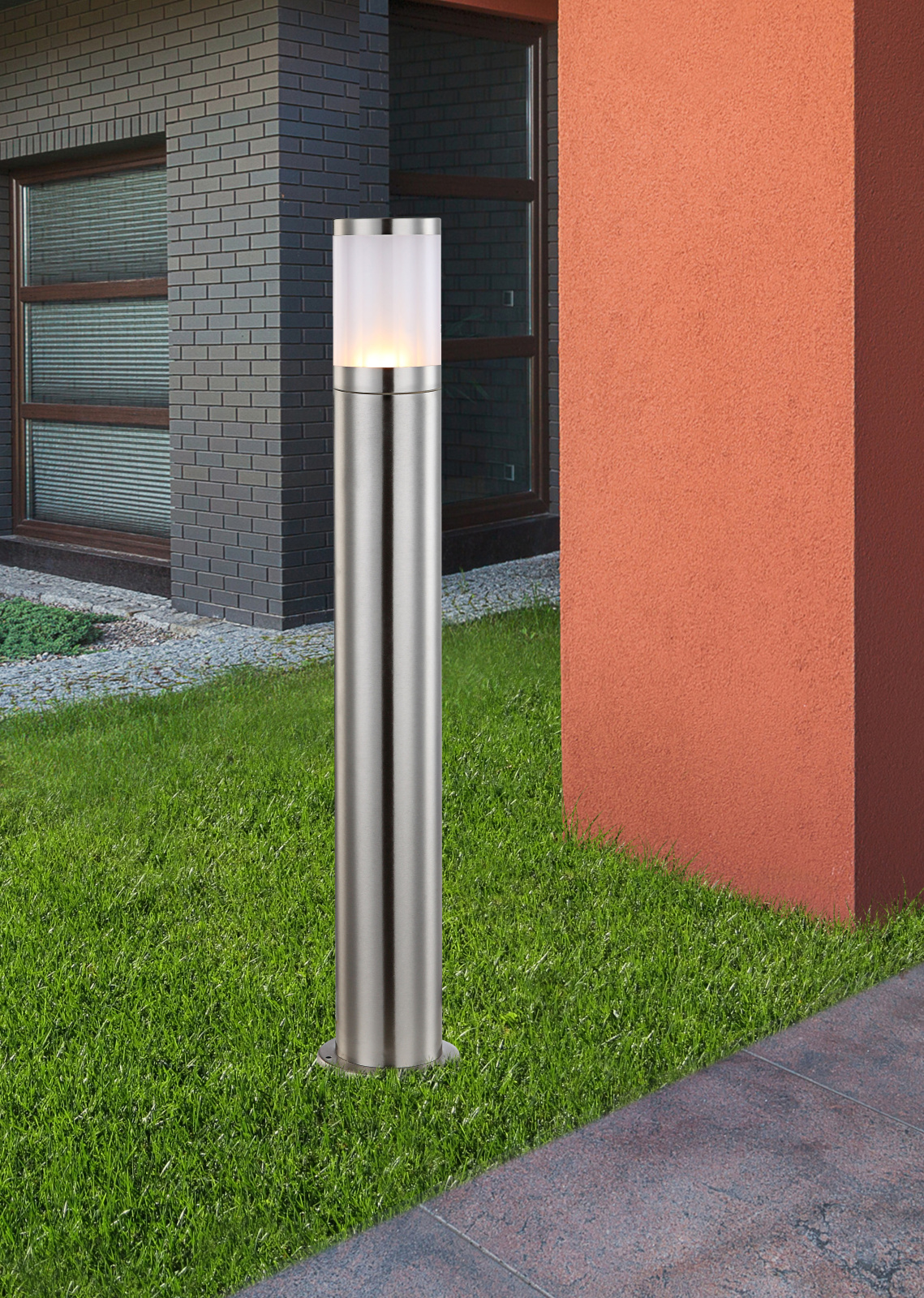 Globo Lighting Xeloo lampa stojąca zewnętrzna 1x60W stal nierdzewna/opal 32016