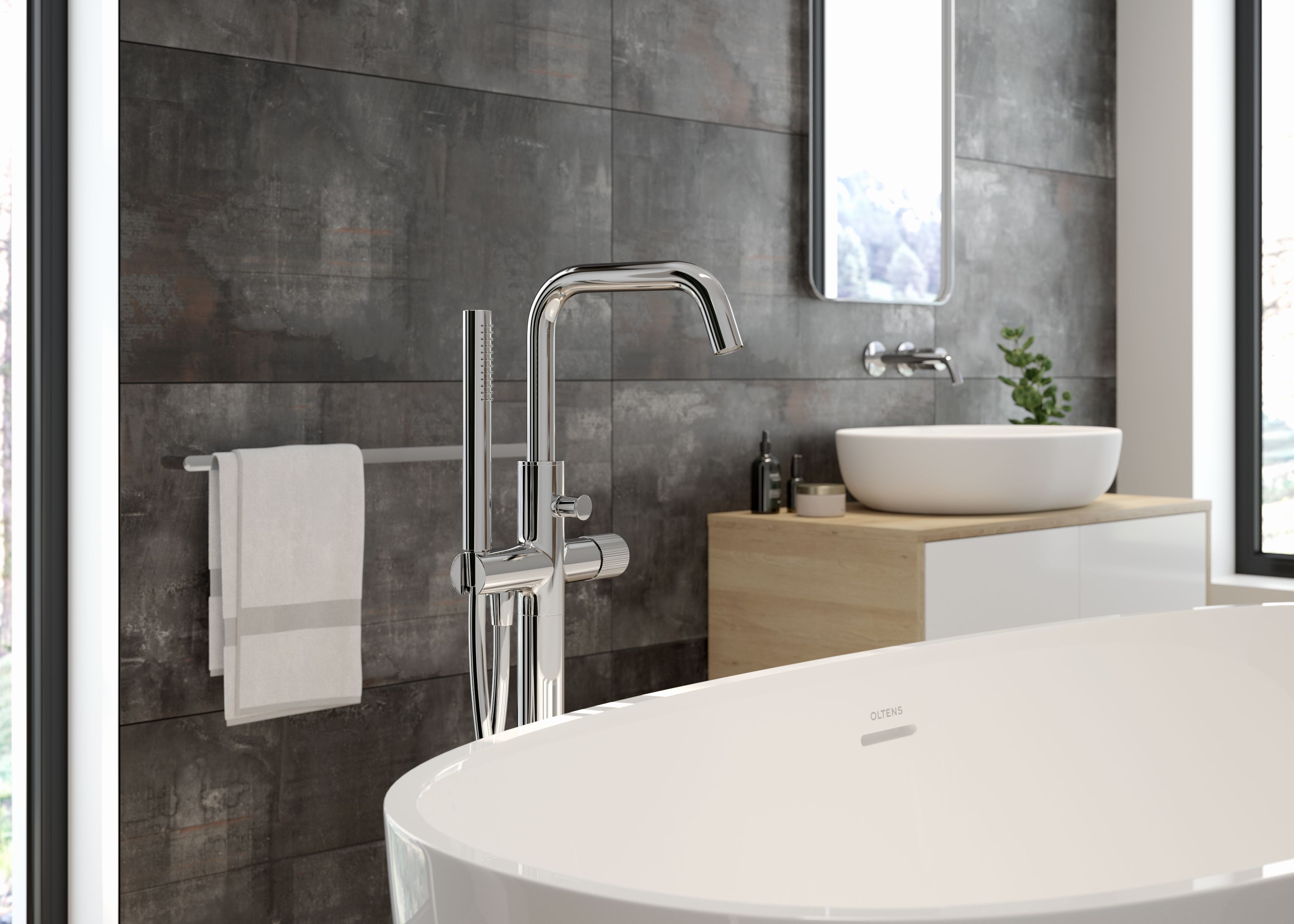 Oltens Hamnes wieszak na ręcznik 60 cm chrom 80114100 - Wysyłka w 24h