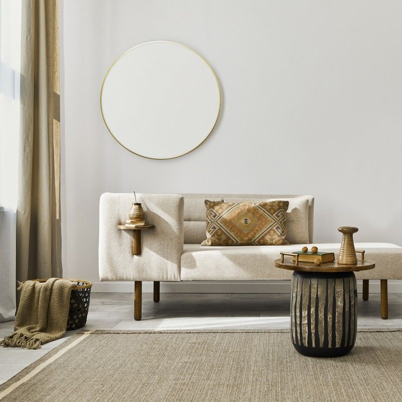 Ars Longa Loft lustro 70 cm okrągłe złote LOFT70-Z