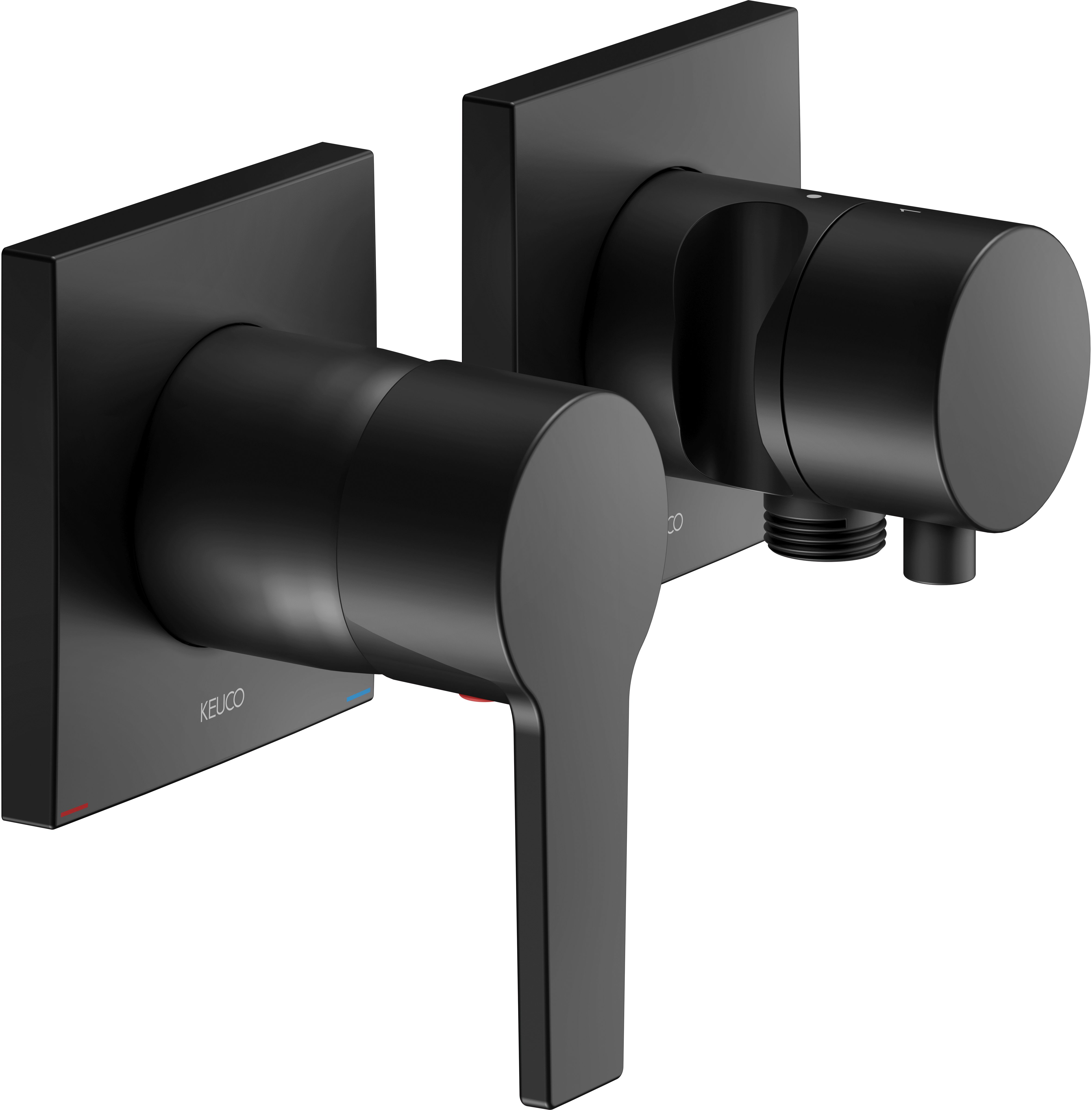 Keuco Edition 11 bateria prysznicowa podtynkowa czarny mat 51151371222