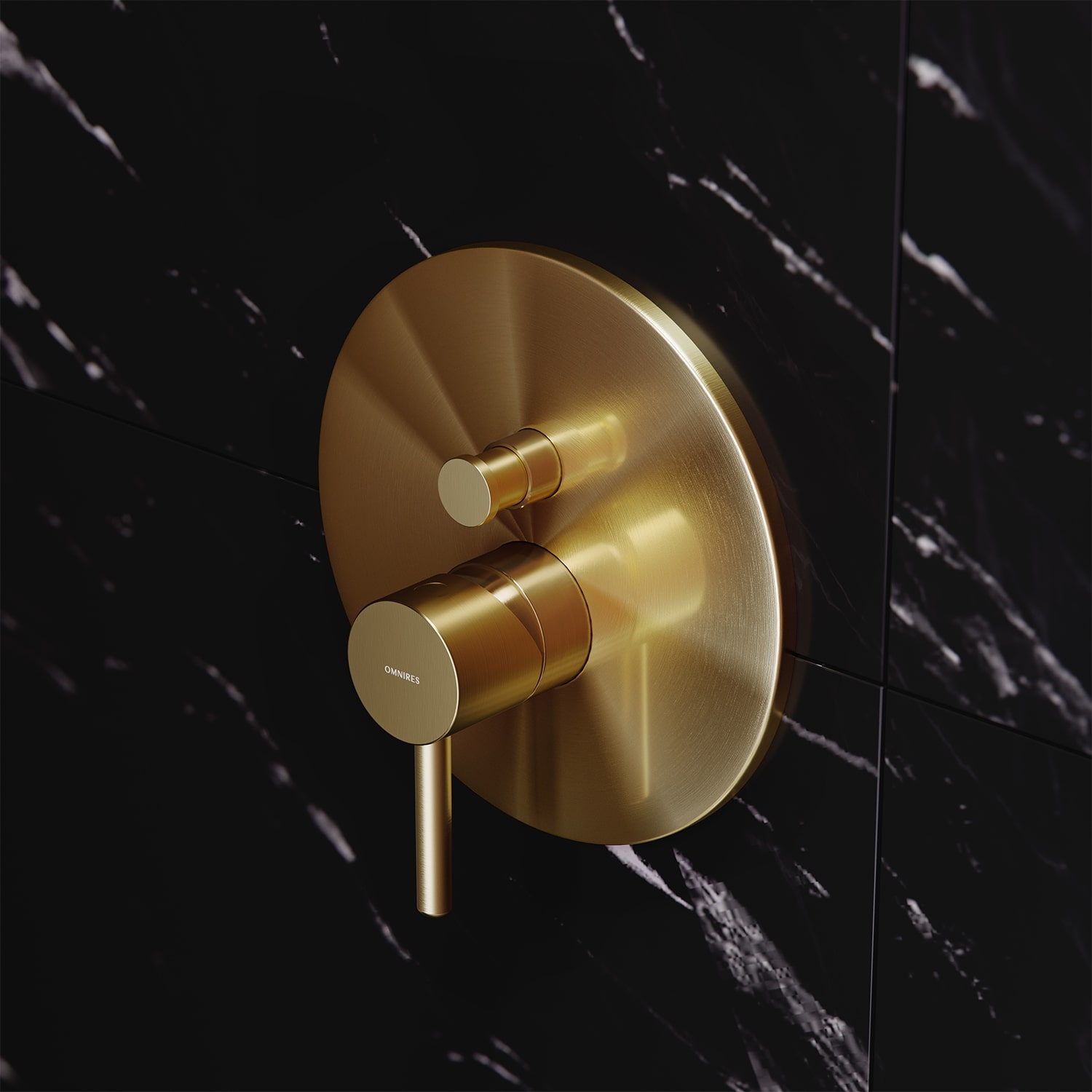 Omnires Y bateria wannowo-prysznicowa podtynkowa złoty szczotkowany Y1235GLB