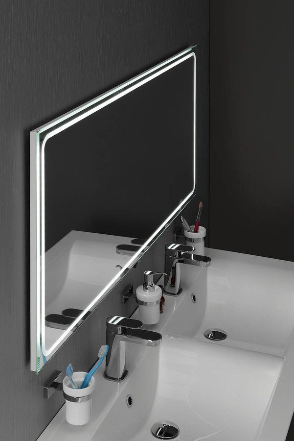 Sapho Gemini lustro 110x65 cm prostokątne z oświetleniem LED GM110