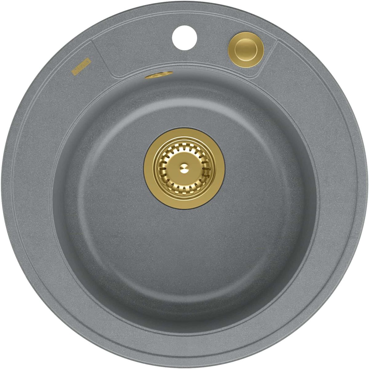 Quadron Morgan 210 zlewozmywak 51x51 cm GraniteQ silver stone/złoty HB8301U5-G1_P2O