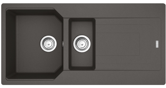 Franke Urban zlewozmywak granitowy 100x50 cm łupkowy szary 114.0716.369