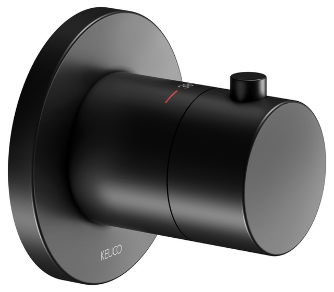 Keuco IXMO bateria prysznicowa podtynkowa termostatyczna czarny mat 59553370001