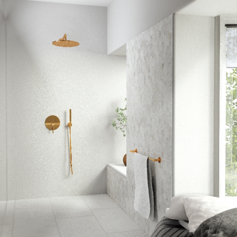 Steinberg 260 bateria wannowo-prysznicowa podtynkowa różowe złoto 26021033RG