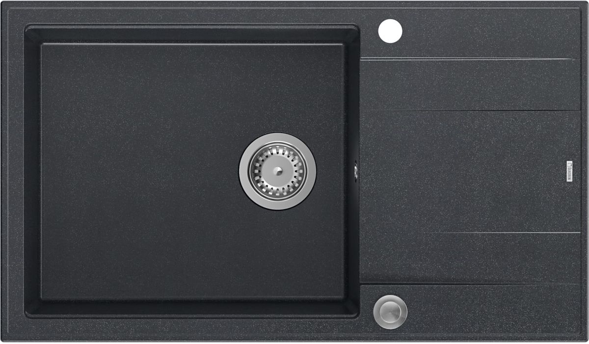 Quadron Evan 136 XL zlewozmywak 86x50 cm GraniteQ black diamond/stal HCQE58650U8_BS_P2O