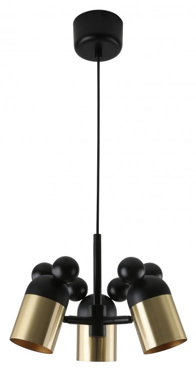 GTV Mouse lampa wisząca 3x25 W złoto-czarna OS-MOUS-11-DEC