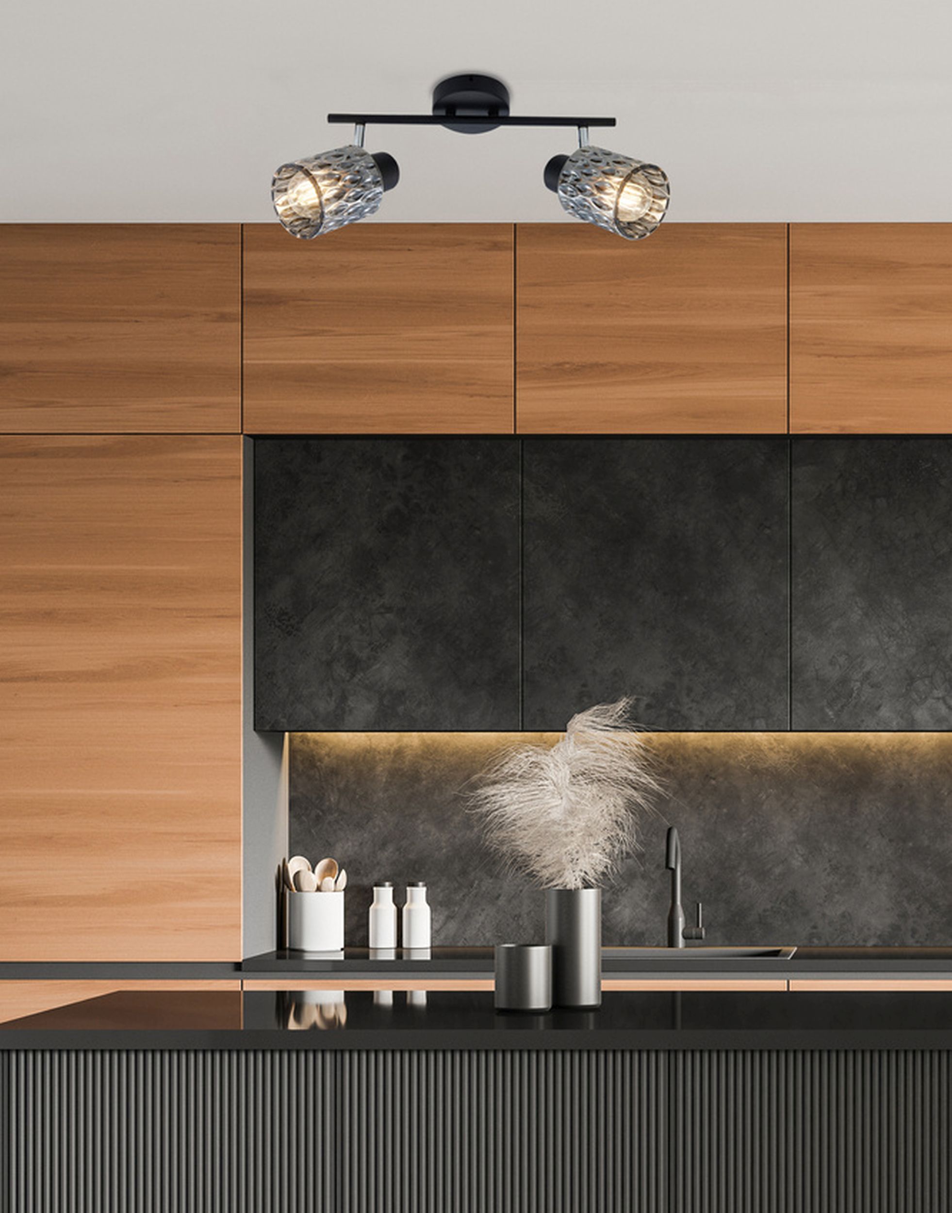 Candellux Bill lampa podsufitowa 2x40 W czarna 92-27382