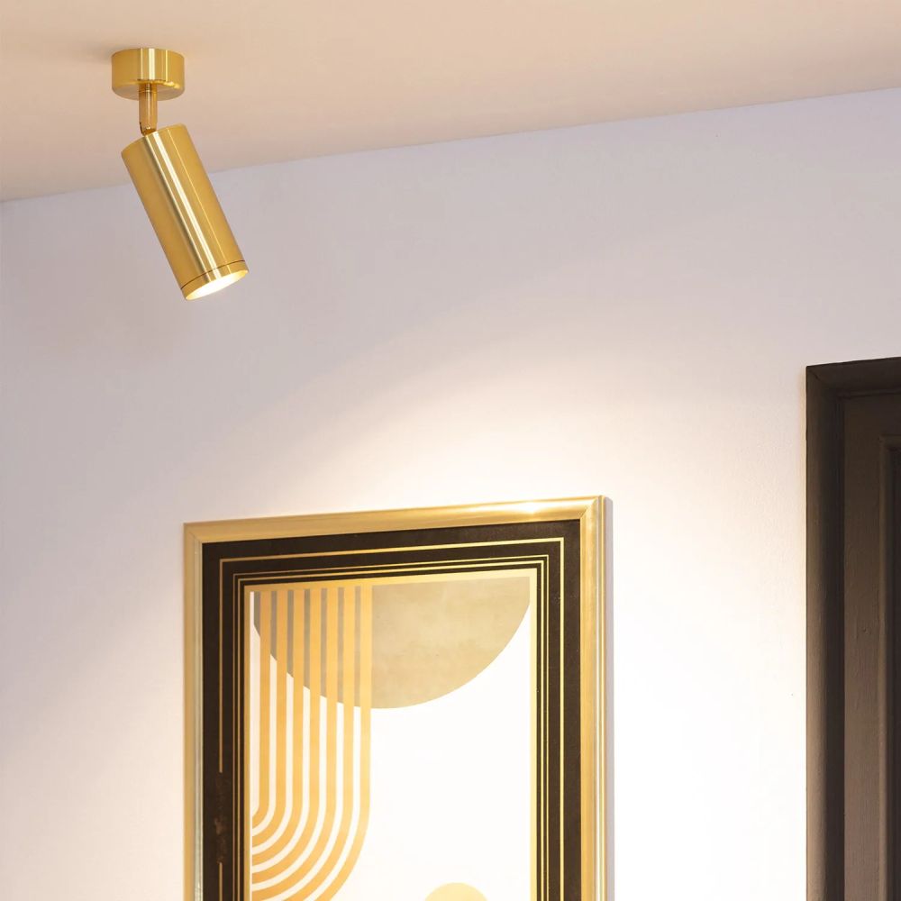 Abruzzo Estetica Christiano lampa podsufitowa 1x40 W złoty ABR-LPC-Z-GU10