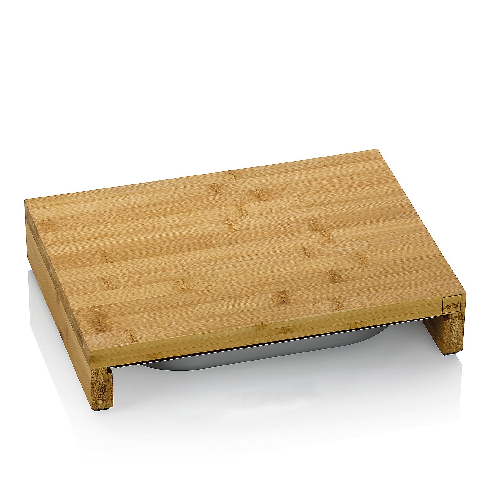 Kela Kenina deska kuchenna 36x27 cm zestaw 2-częsciowy do krojenia bambus/ stal nierdzewna 12552