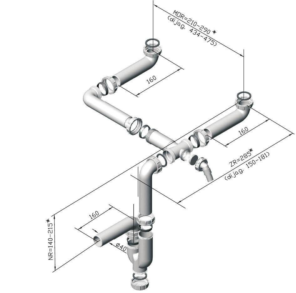Alveus syfon podwójny 1033153