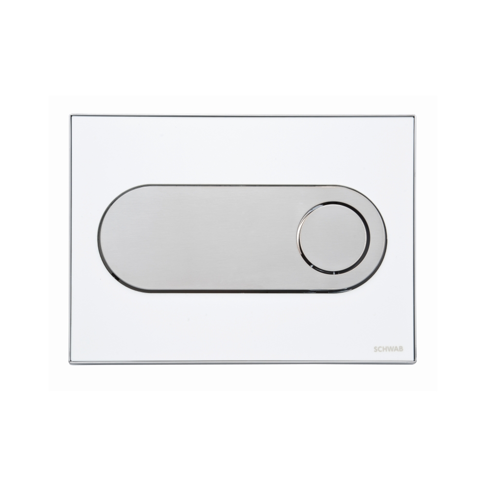 Schwab Circle przycisk spłukujący do WC tworzywo białe/metal 15322