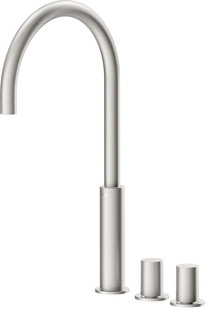 Tres Study Exclusive bateria umywalkowa stojąca wysoka 3-otworowa stal 061.105.02.AC