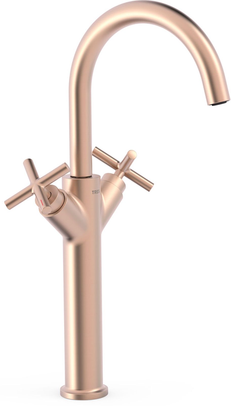 Tres Mont Blanc bateria umywalkowa stojąca różowe złoto mat 28380301OPM