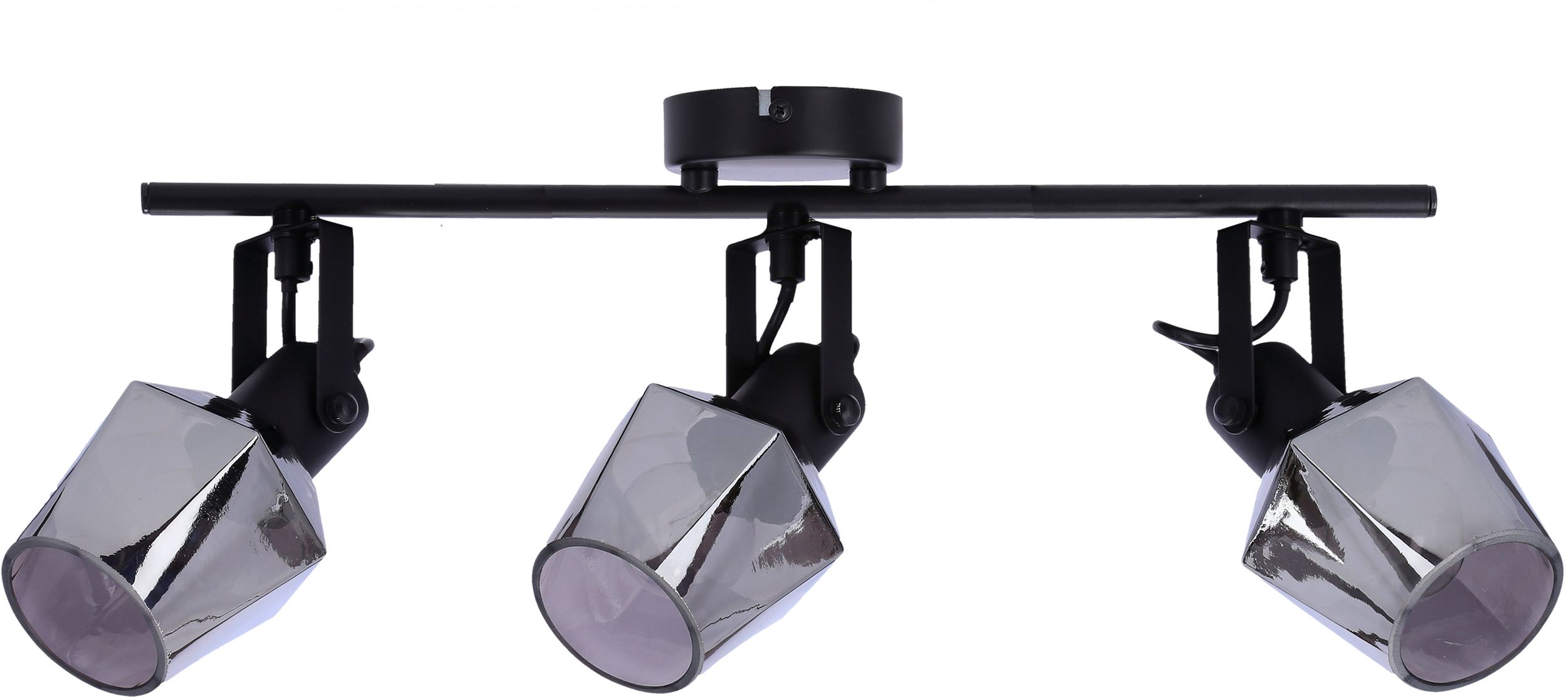 Candellux Randi lampa podsufitowa 3x15W czarny/przydymiony 93-13378