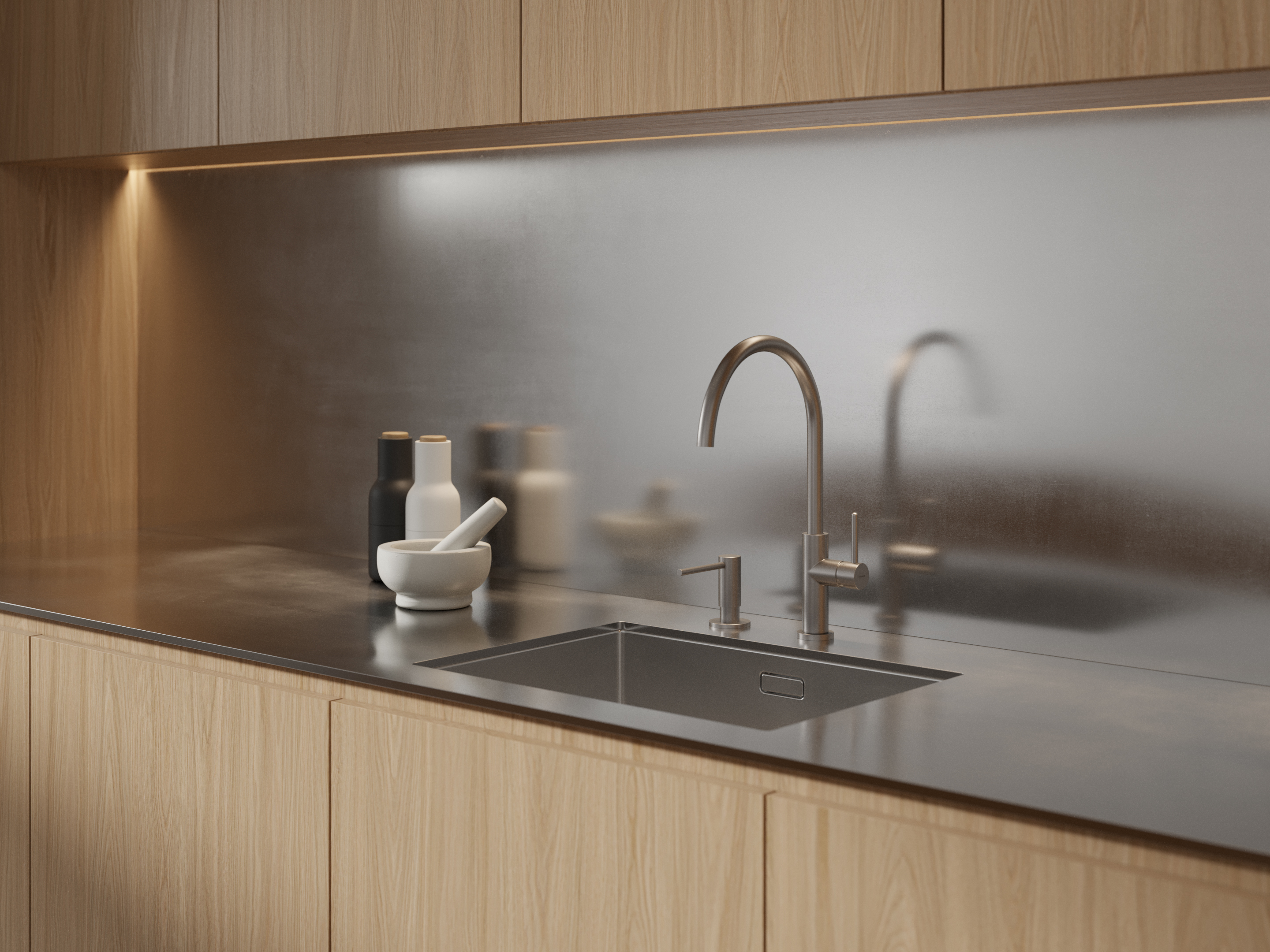 Omnires Y bateria kuchenna stojąca nikiel Y1251NI