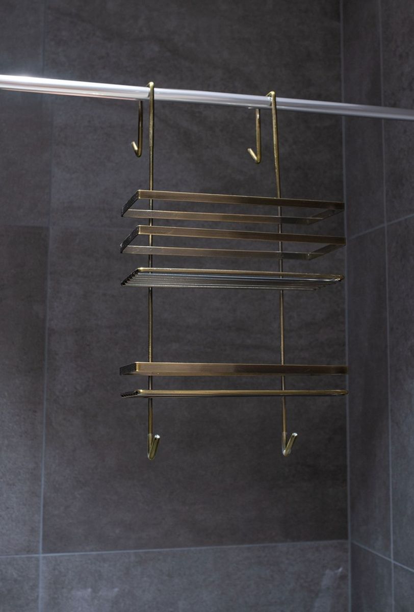 AWD Interior półka łazienkowa 25 cm podwójna złoto antyczne AWD02081708 - Wysyłka w 24h