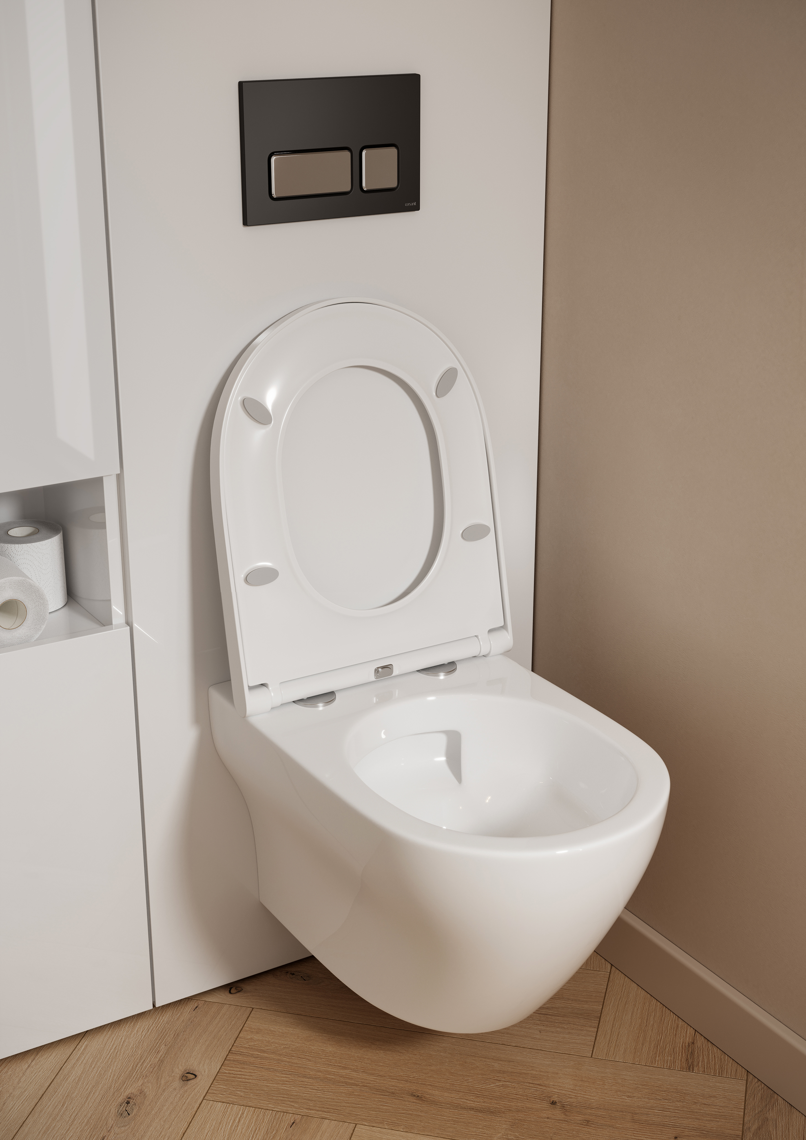 Cersanit Larga szafka 20x22,2x120,5 cm boczna stojąca biała S164-047 - Wysyłka w 24h