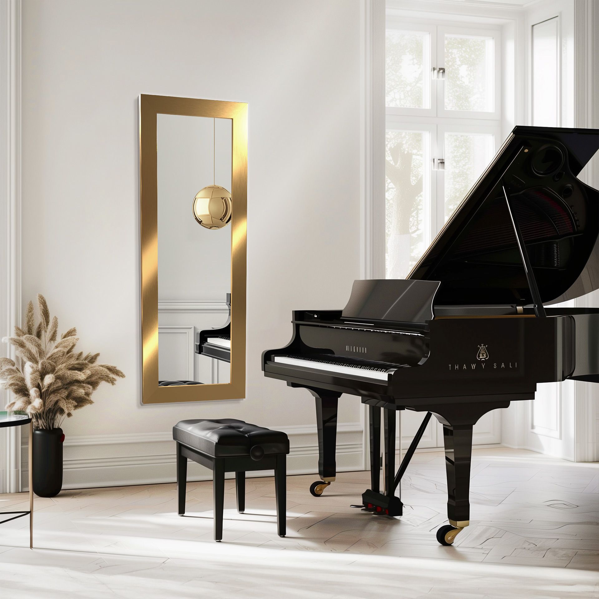 Styler Jyvaskyla lustro 56x148 cm prostokątne złoty LU-12406 - Wysyłka w 24h