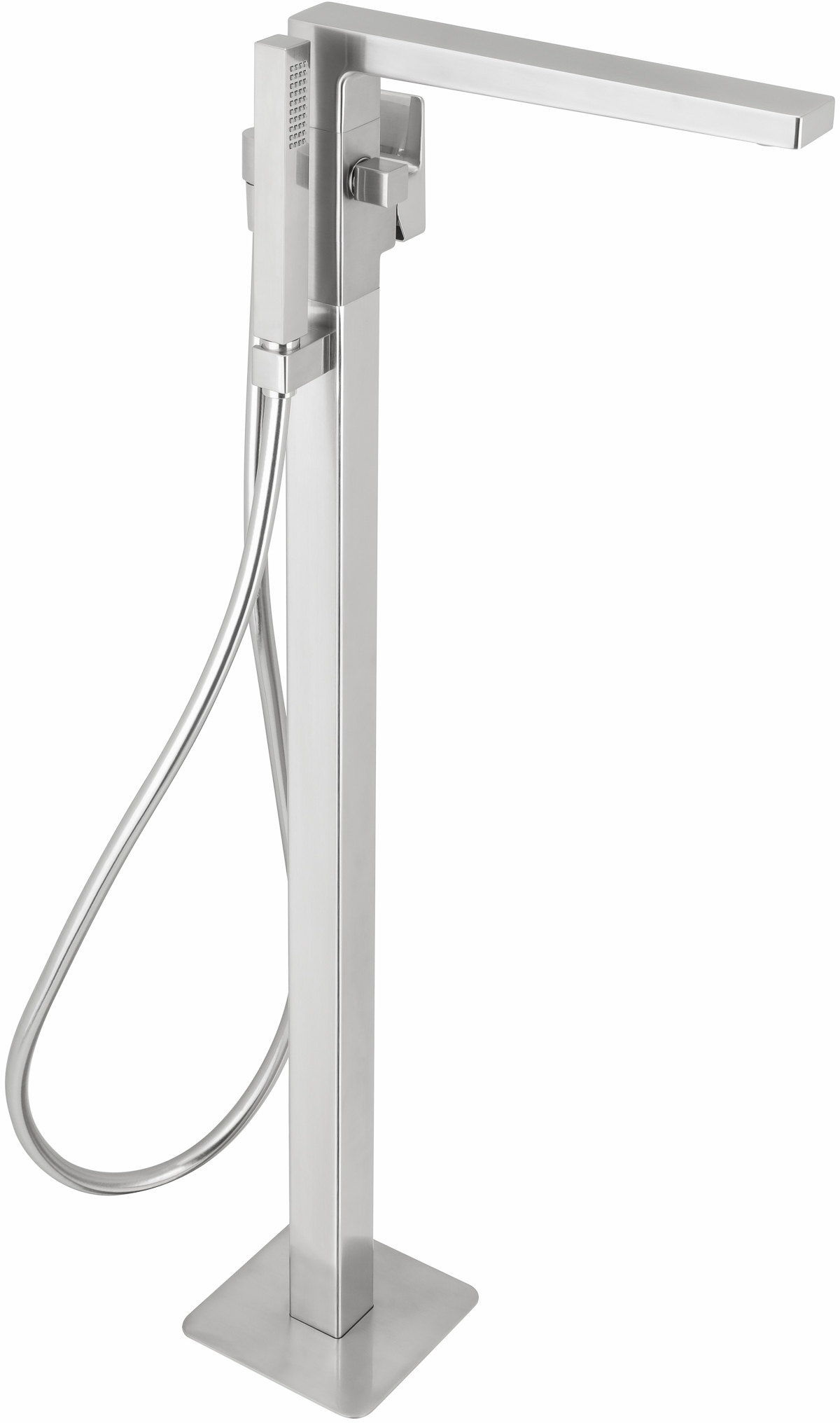 Herzbach Ceo iX-finish bateria wannowo-prysznicowa wolnostojąca stal nierdzewna 36.220207.1.14