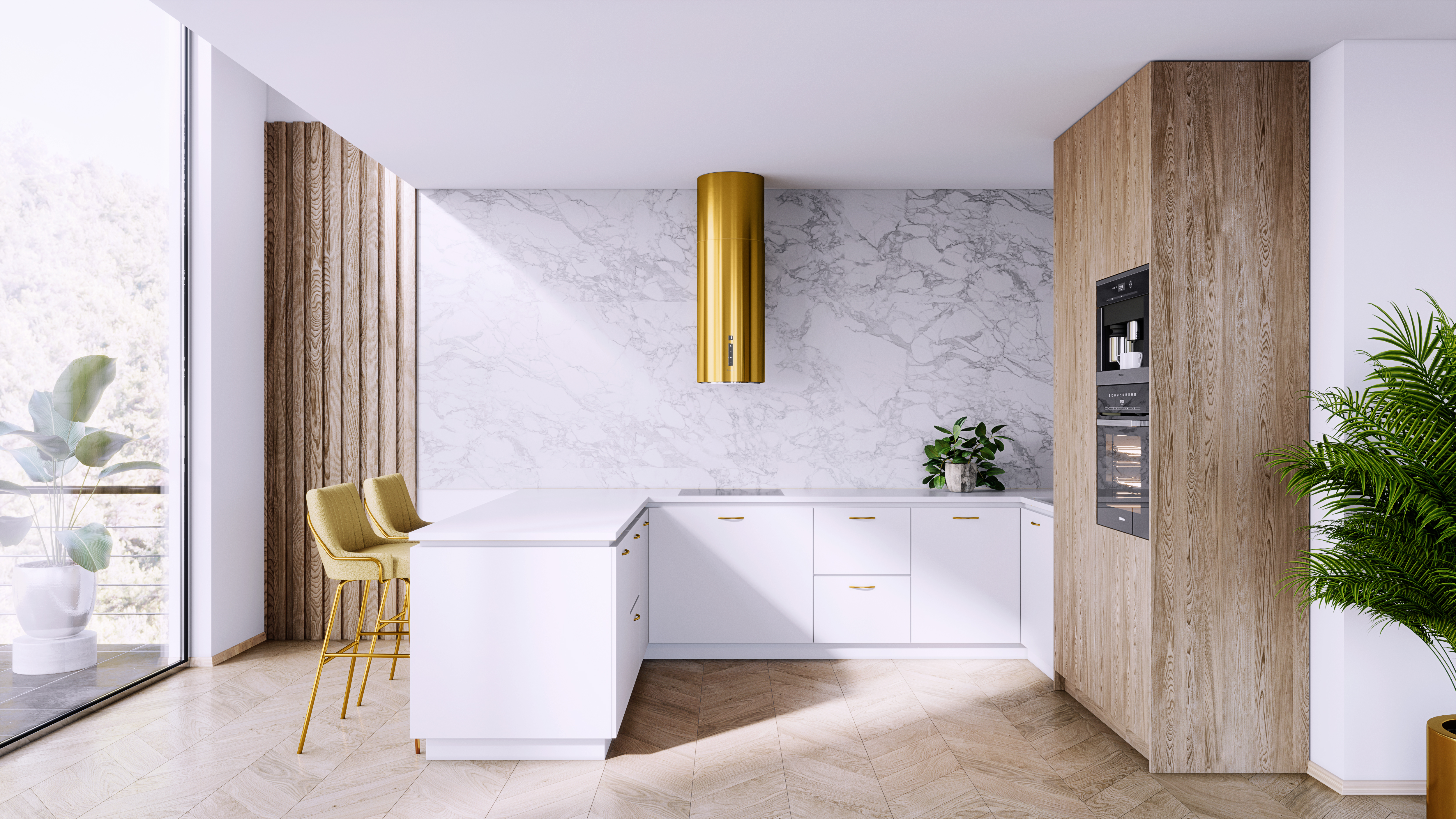 Globalo Design Roxano/Heweno przedłużka 39 cm górna do okapów złota MASKOWNICA_ROX/HEW_GOLD