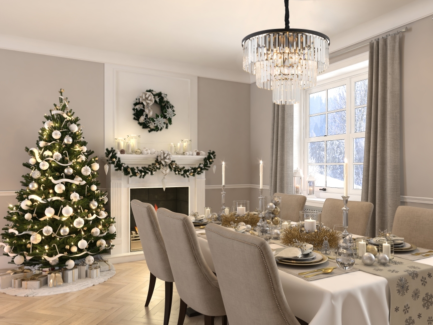 Nowodvorski Lighting Cristal lampa wisząca 9x25 W czarna-przezroczysta 7616