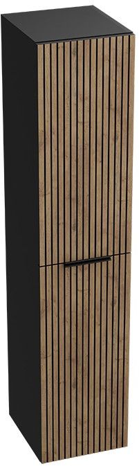 LaVita Oklahoma szafka 30x25x140 cm boczna wisząca wood black