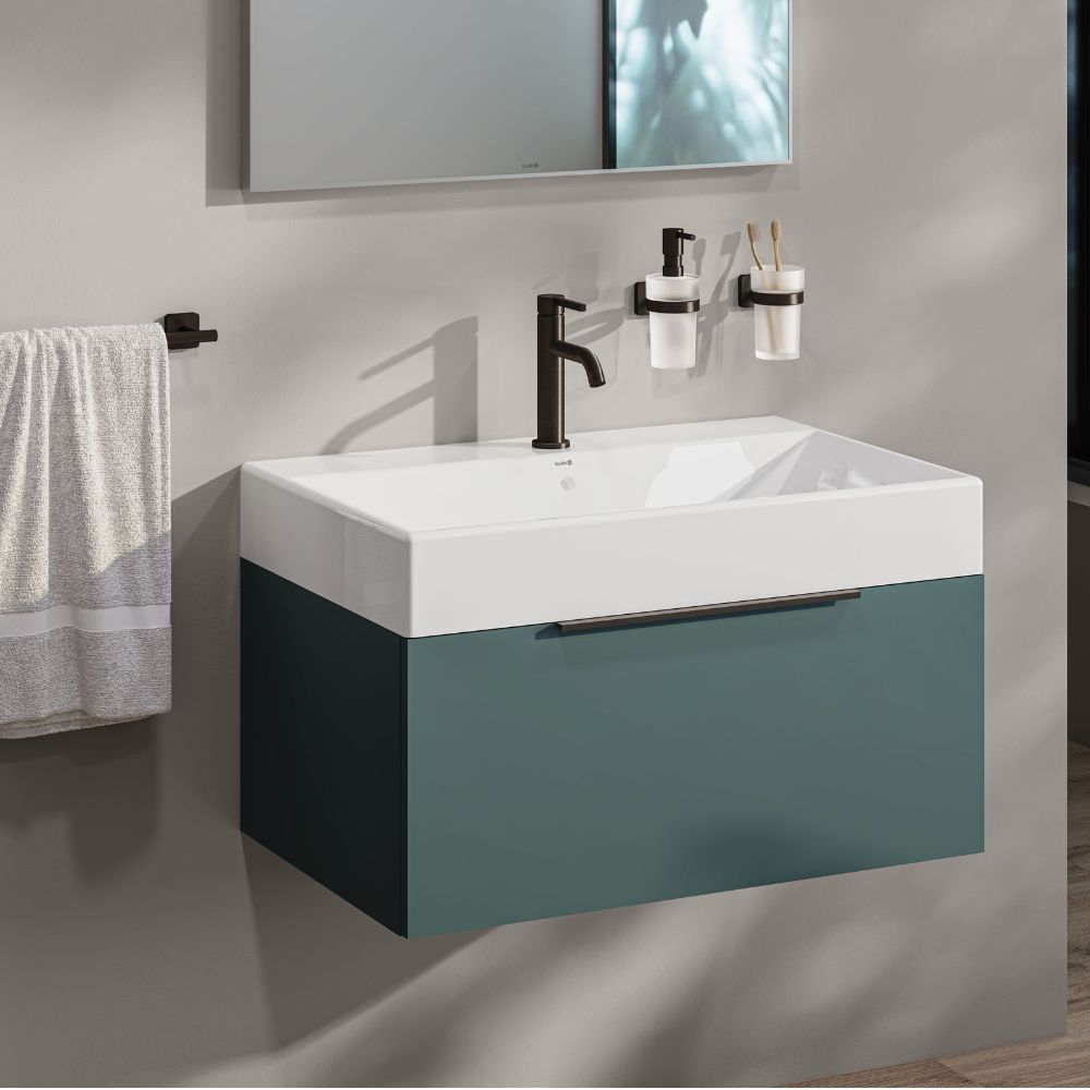 Kludi Resa umywalka z korkiem 81x50 cm prostokątna meblowa-nablatowa biała 59WW8143