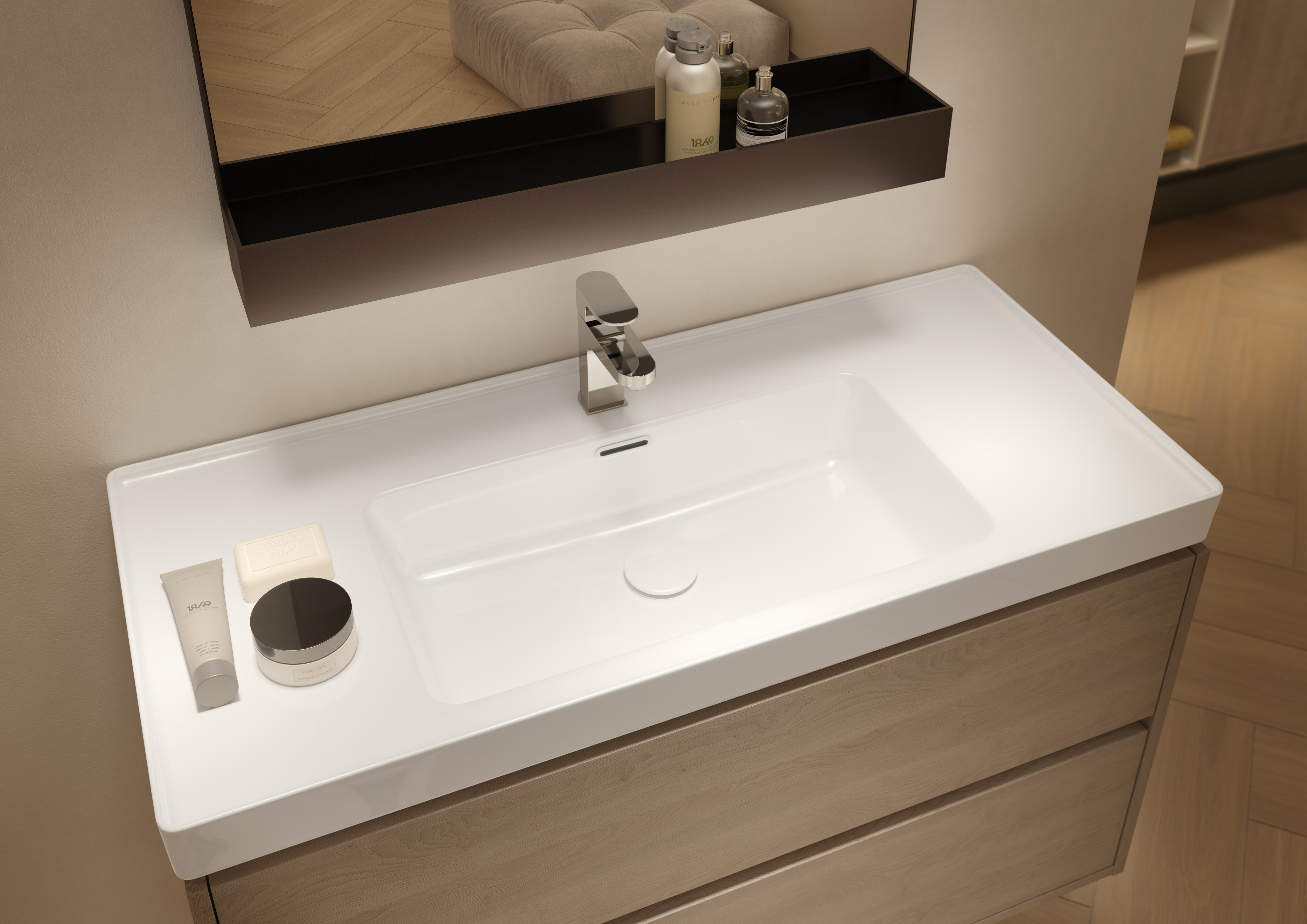 Cersanit Crea umywalka 101x46 cm prostokątna biała K114-018