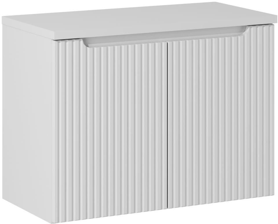 Zestaw Comad Nova White szafka z blatem 80 cm wisząca biała SET-NOW B 80CM D