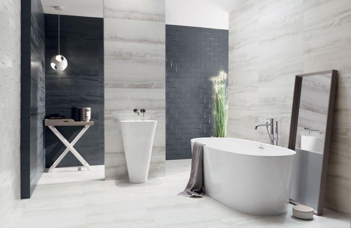 Tubądzin Coma white płytka ścienna 89,8x32,8 cm