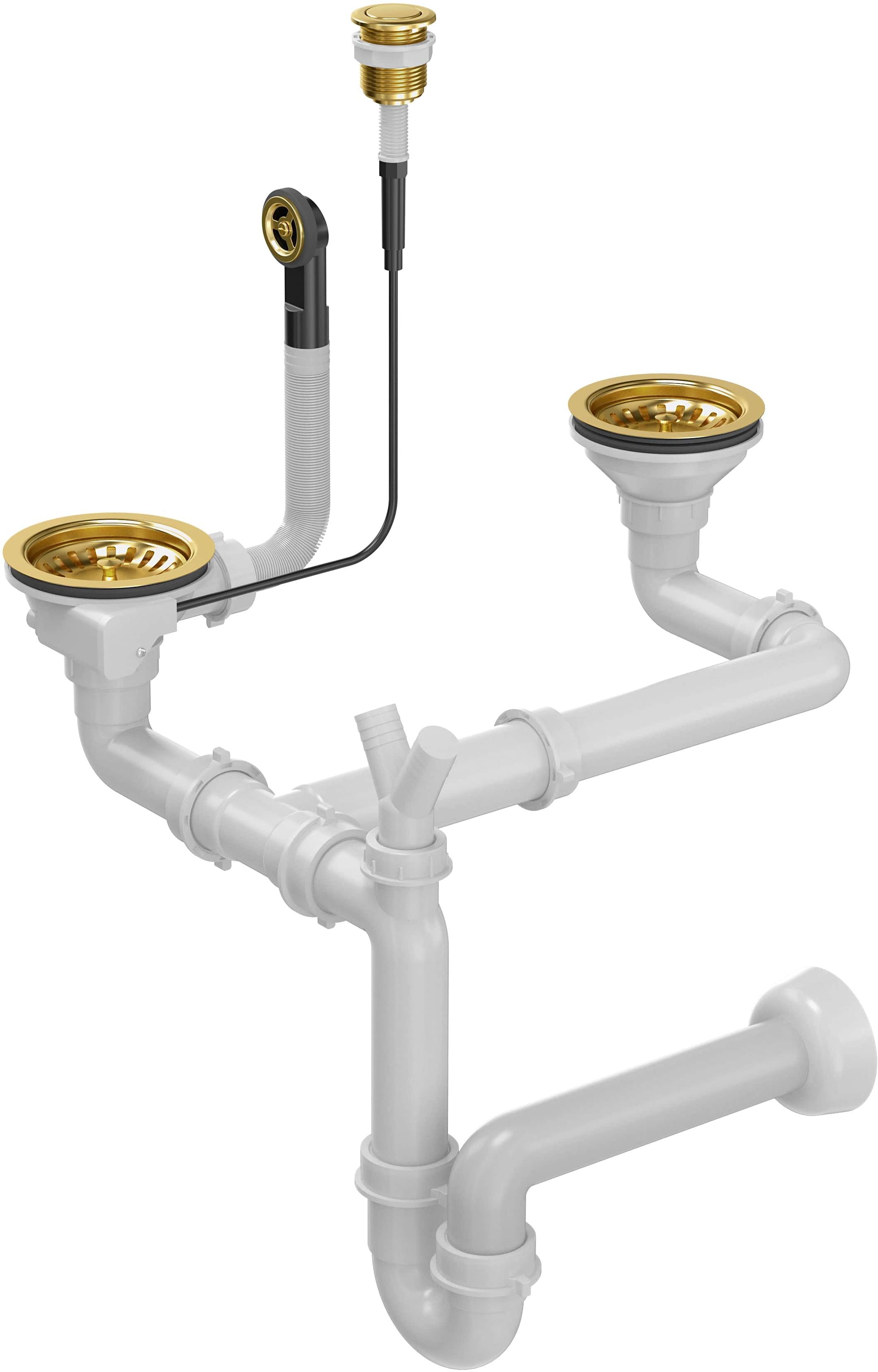 Quadron Save Space syfon zlewozmywakowy złoty OP2SSDG5