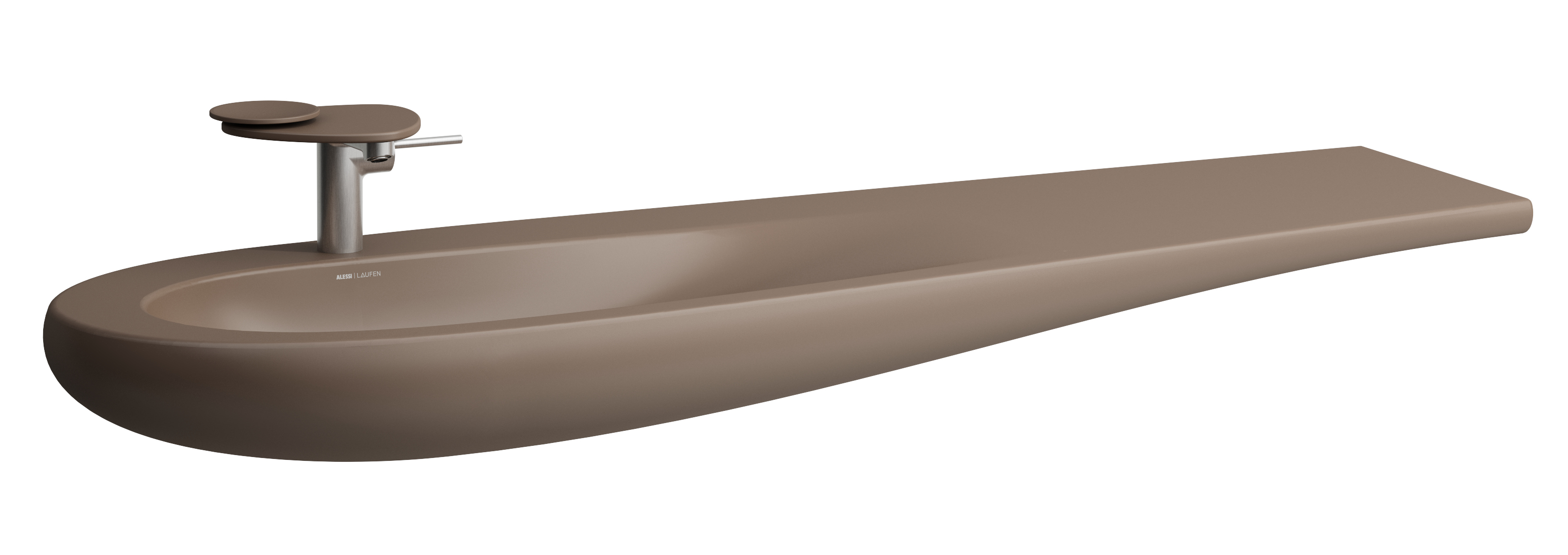 Laufen Il Bagno Alessi umywalka 160x50 cm ścienna-meblowa brąz/beż H8149711881041