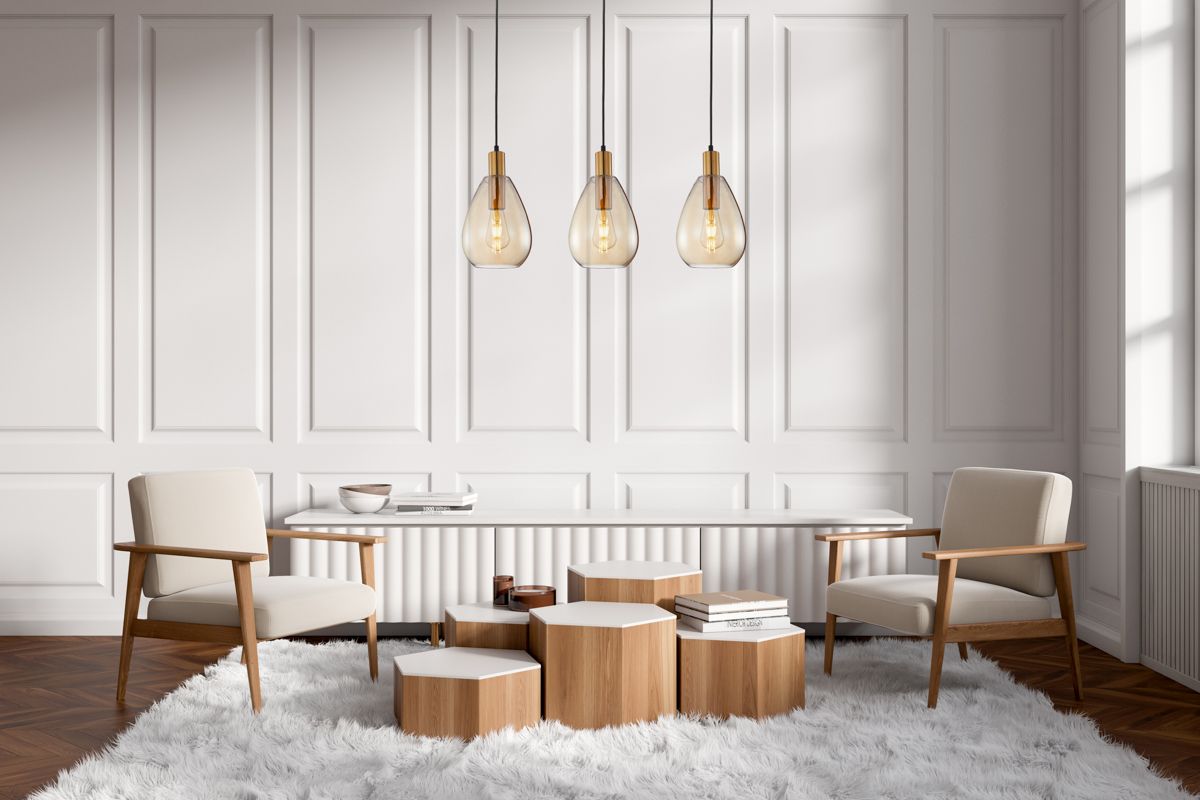 Italux Zulo lampa wisząca 3x40 W mosiądz PND-27812-3-BRO-AMB