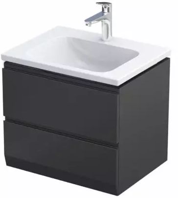 Oristo Brylant Uni szafka 59,6x45,5x50 cm podumywalkowa wisząca czarna OR36-SD2S-60-8-V3