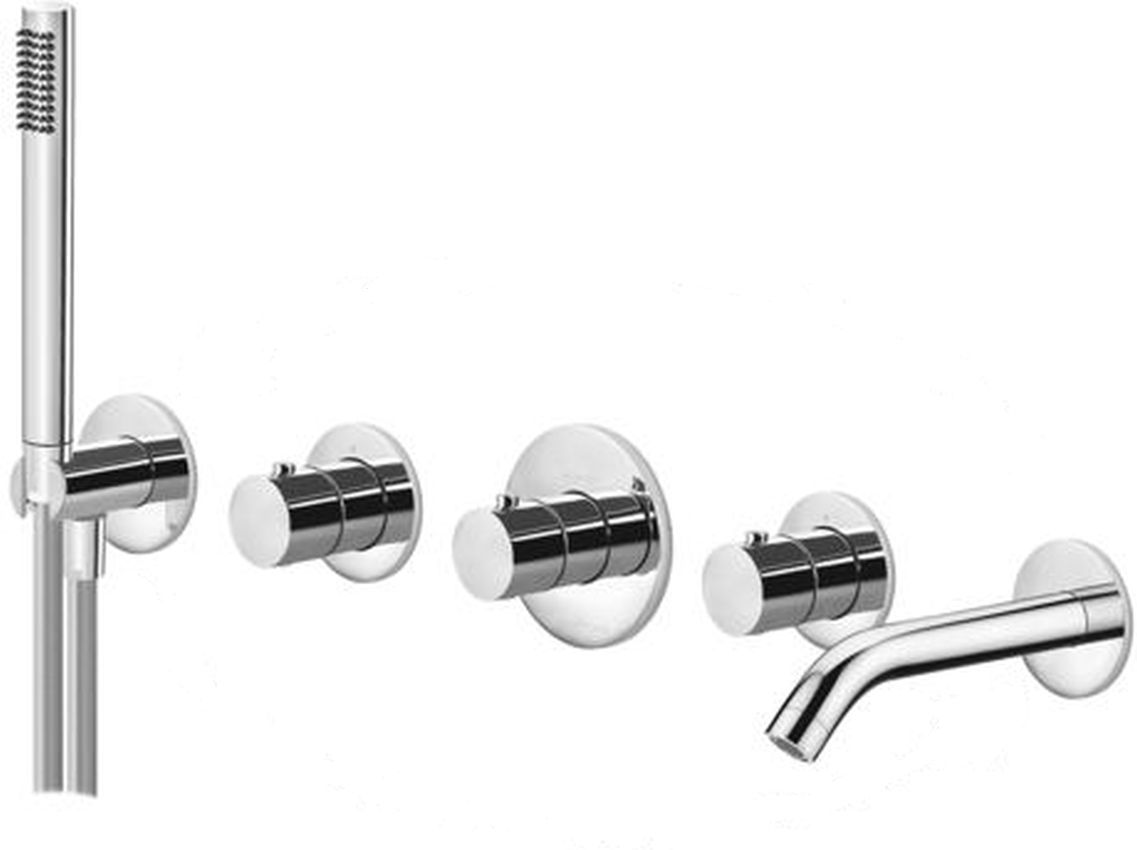 Paffoni bateria wannowo-prysznicowa podtynkowa termostatyczna chrom MDE001CR