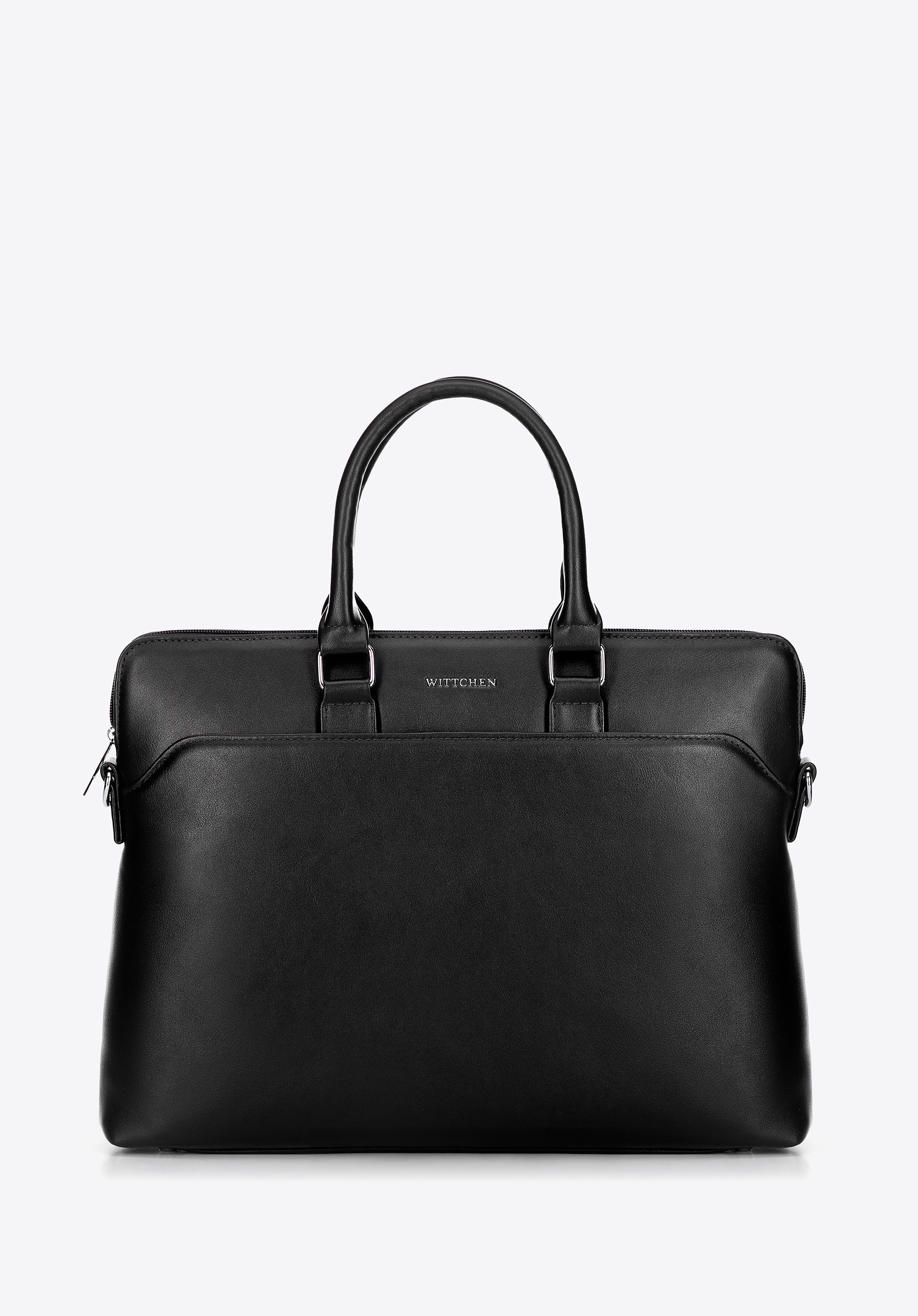 Torba na laptopa 16” z imitacji skóry czarna