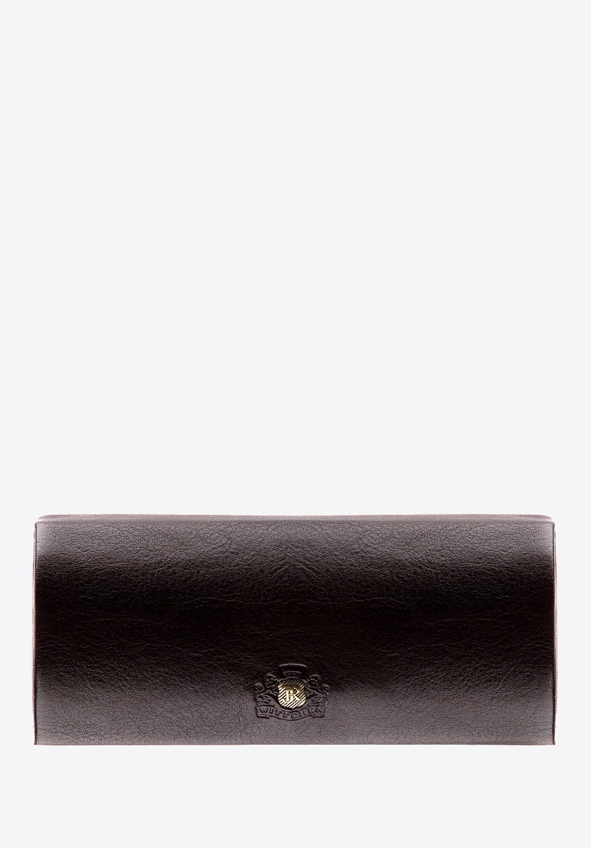 Etui na okulary ze skóry półokrągłe brązowe