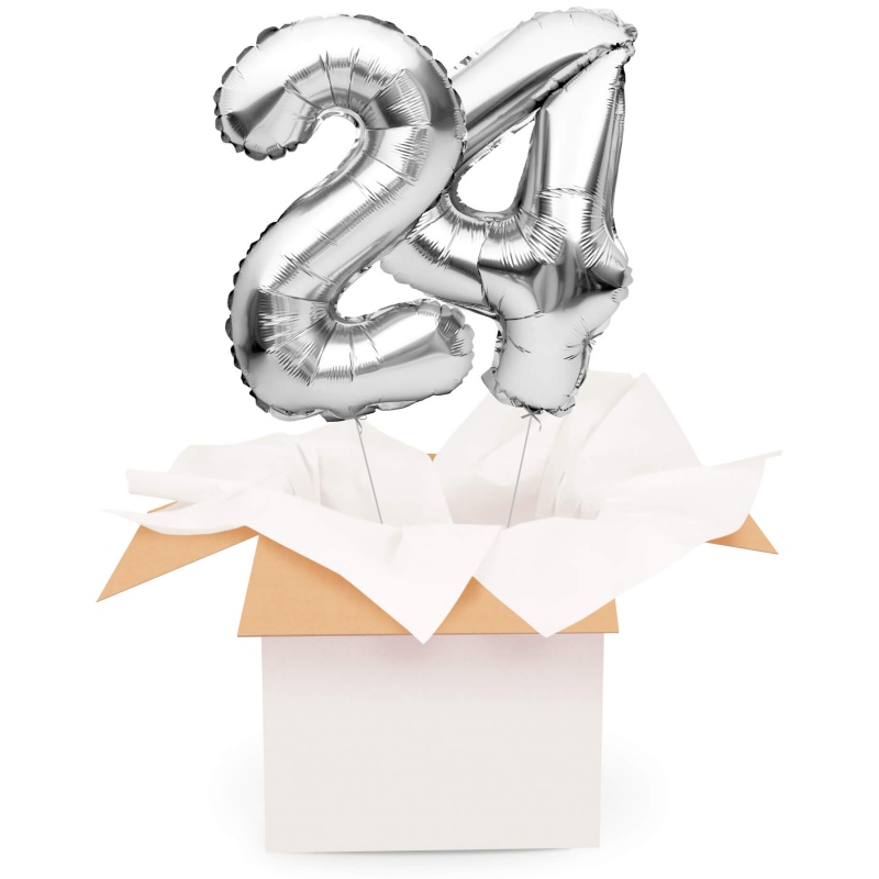 Kreator liczb z balonów, kolor srebrny