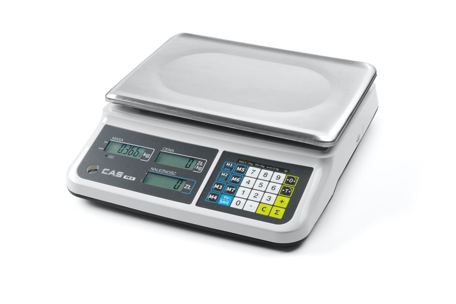 Waga sklepowa kalkulacyjna z legalizacją 15kg/2g CAS