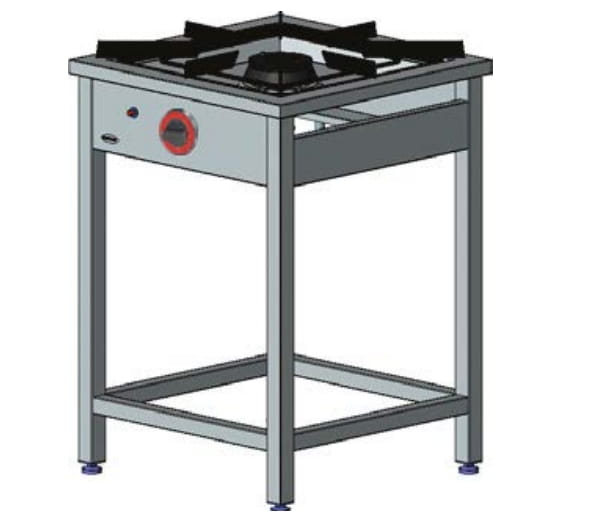 Trzon gazowy jednopalnikowy 5 kW z palnikiem zapalającym EGAZ