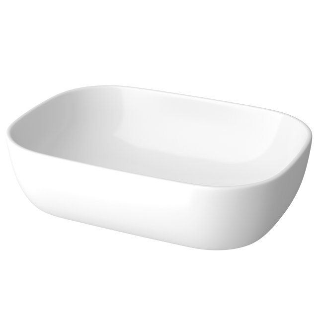 Umywalka nablatowa GARDA 50 prostokątna ceramiczna K116-164